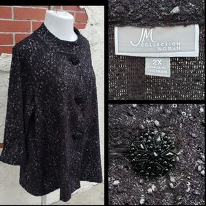 2X women JM Collection fancy cocktail party jacket